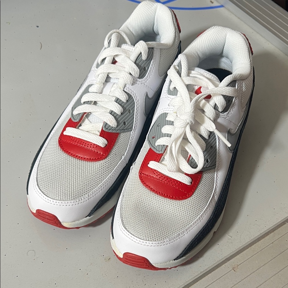 Nike air max 90 Red and White Athletic Shoes